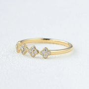 0.12CTW Round Brilliant Cut Moissanite Unique Wedding Band Mapple Gems